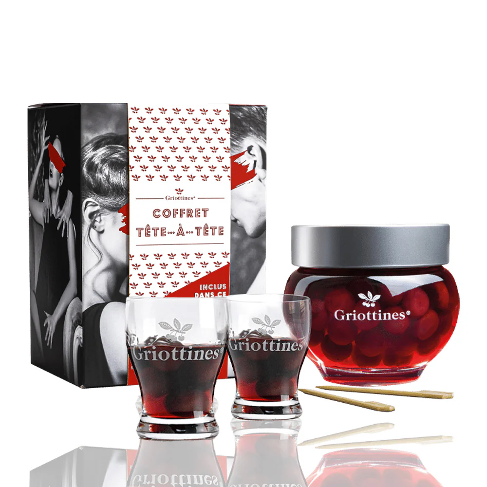 GRANDES DISTILLERIES PEUREUX - Coffret Tête à Tête Bocal 35 cl + 2 Verres shooter + Piques - 15%