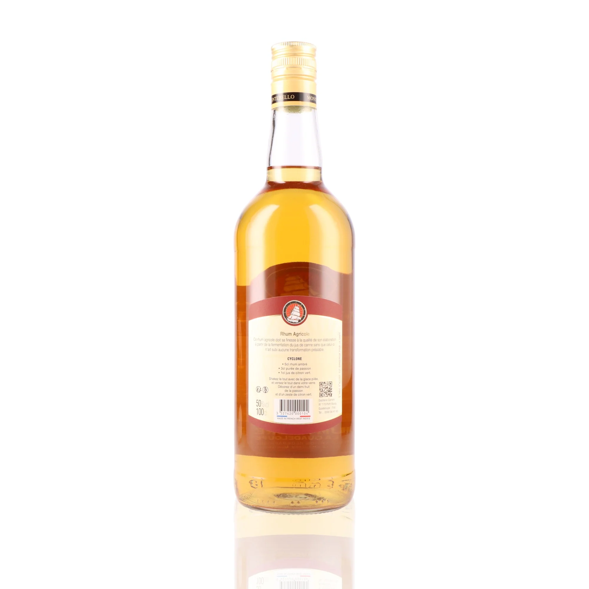 MONTEBELLO - Rhum Ambré - 1 L - 50% - Image 2
