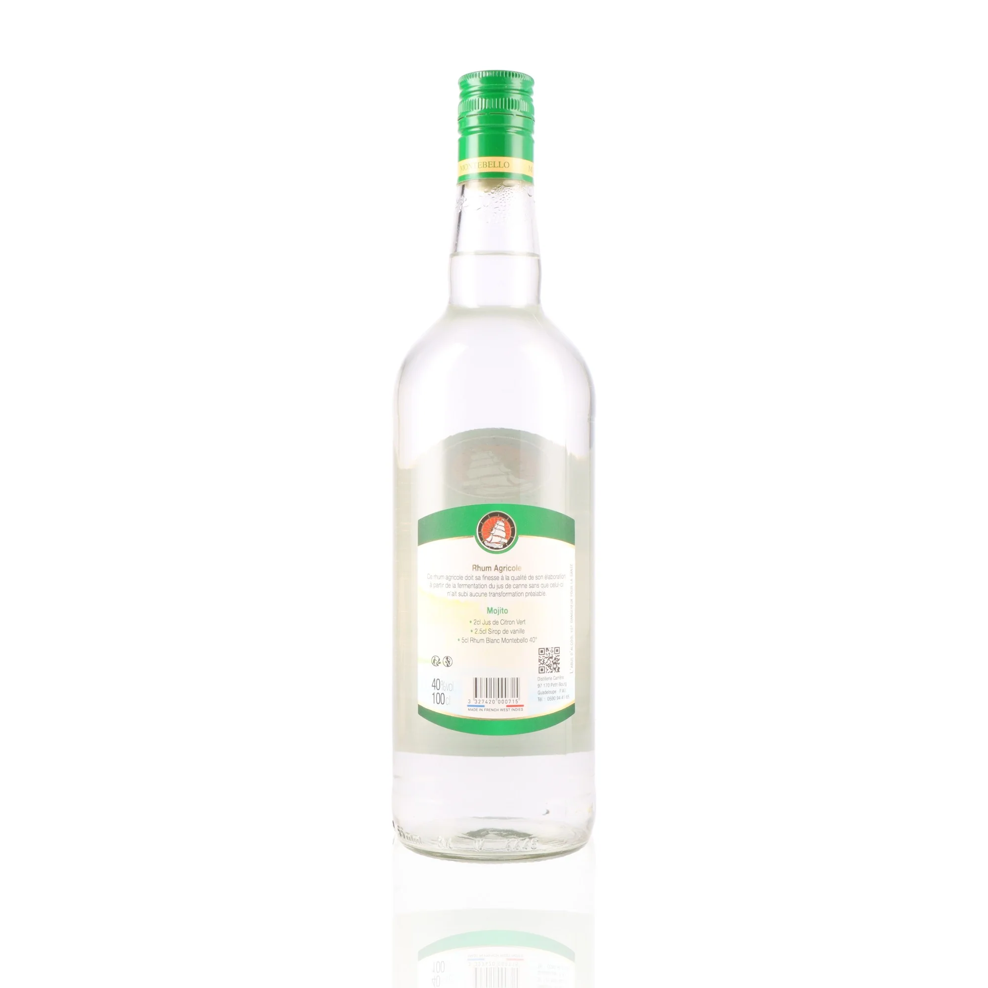 MONTEBELLO - Rhum Blanc - 1 L - 40% - Image 2