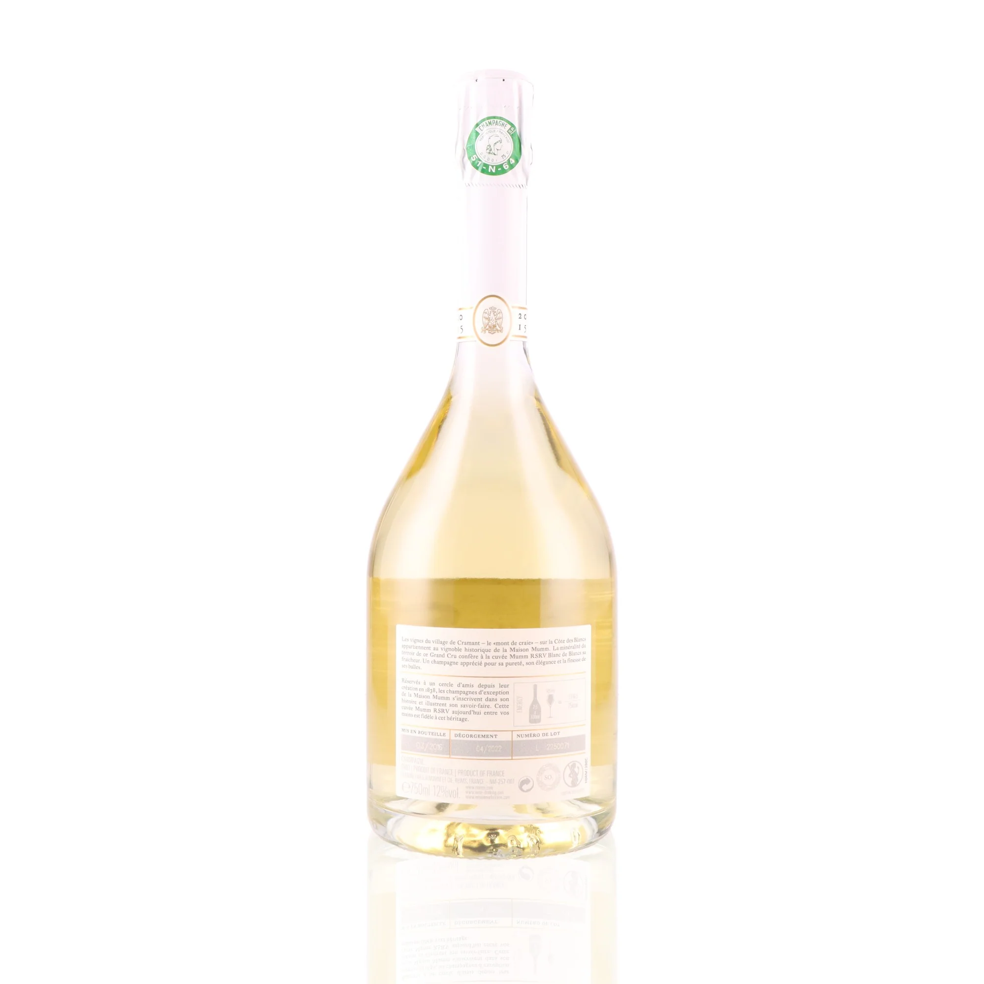 MUMM - Blanc de Blancs Millésimé - 12% - Image 2