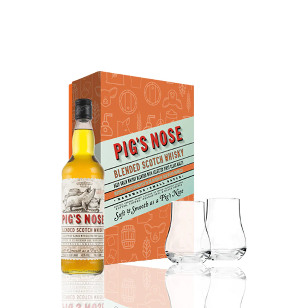 PIG'S NOSE - coffret 2 verres à dégustation - 40%