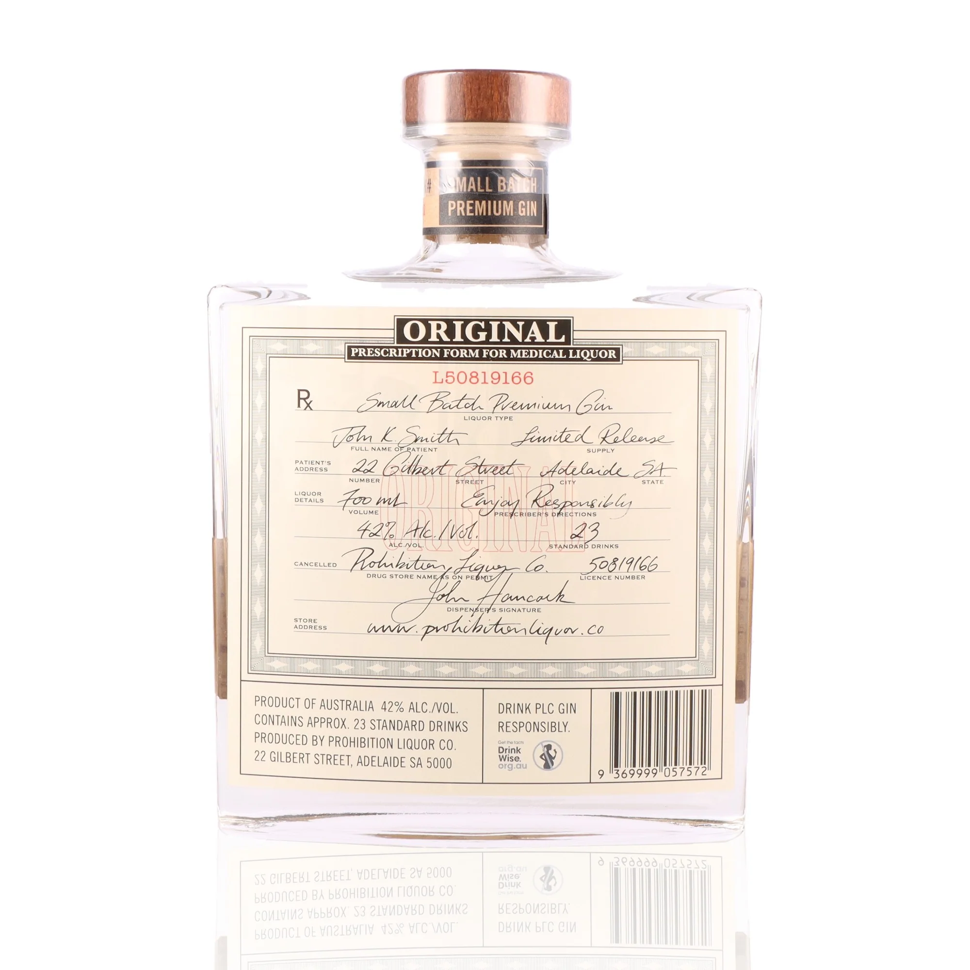 PROHIBITION - Original Gin - 42% - Image 2