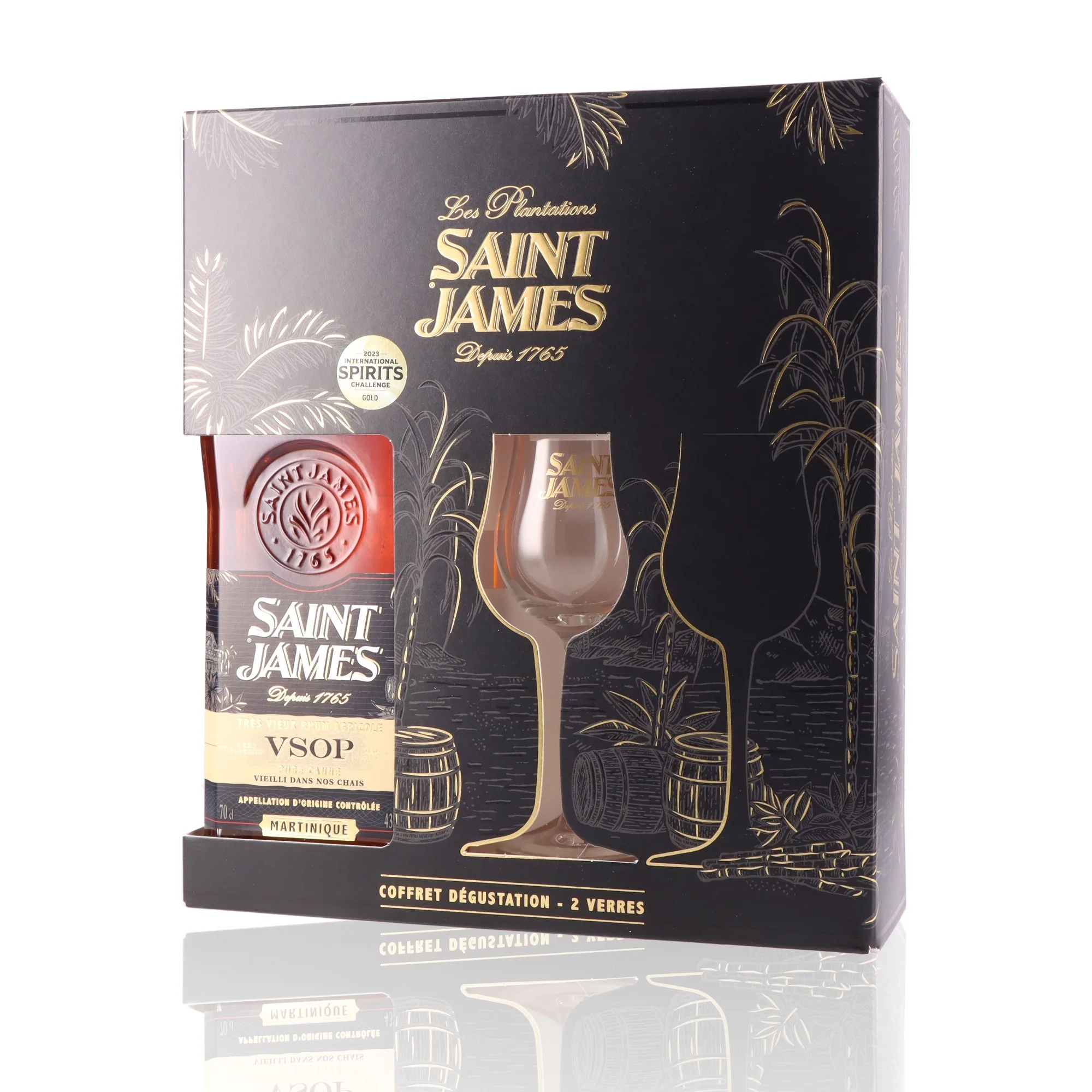 SAINT JAMES - Coffret VSOP + 2 Verres - 43% - Image 2