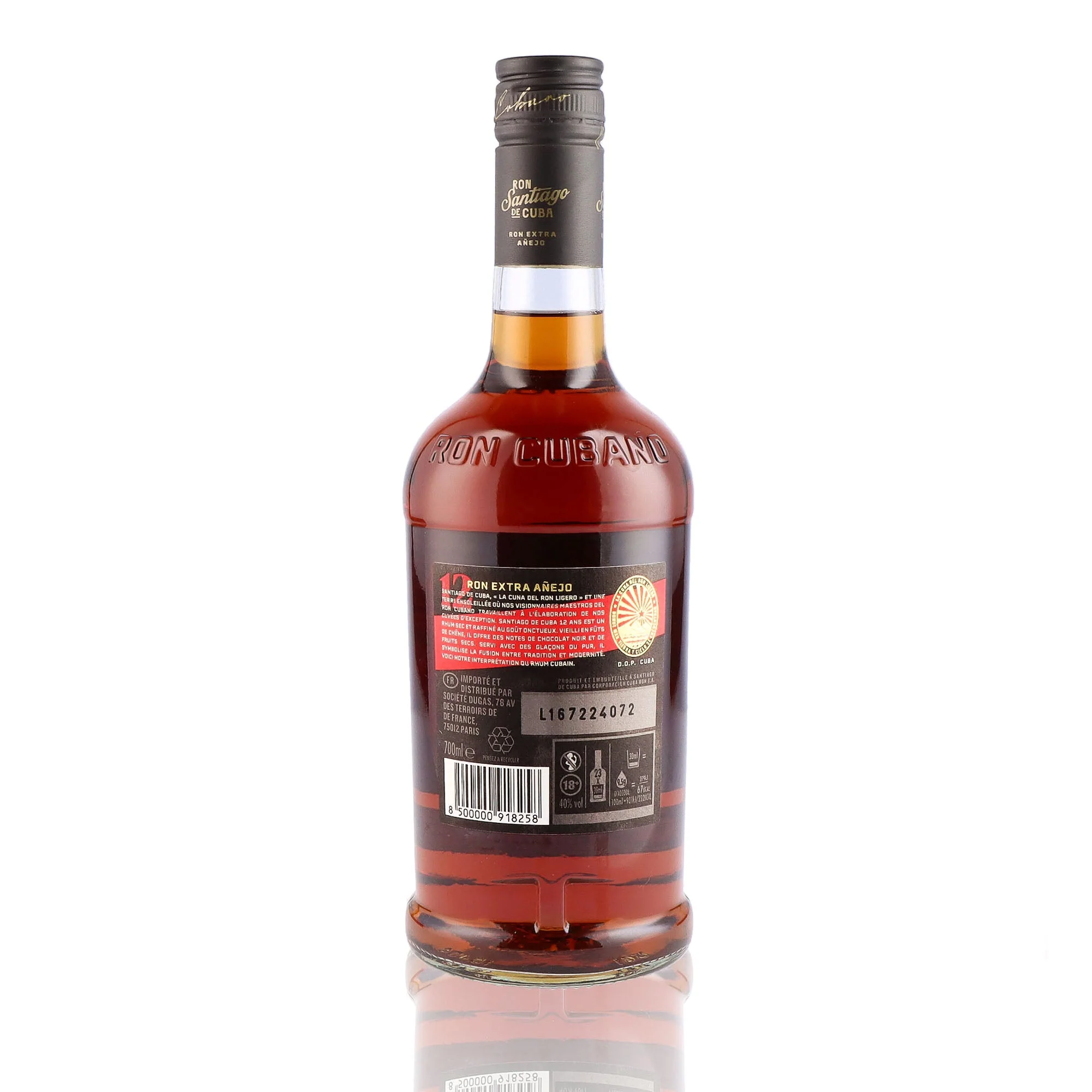 SANTIAGO DE CUBA - Extra Anejo 12 ans - 40% - Image 2
