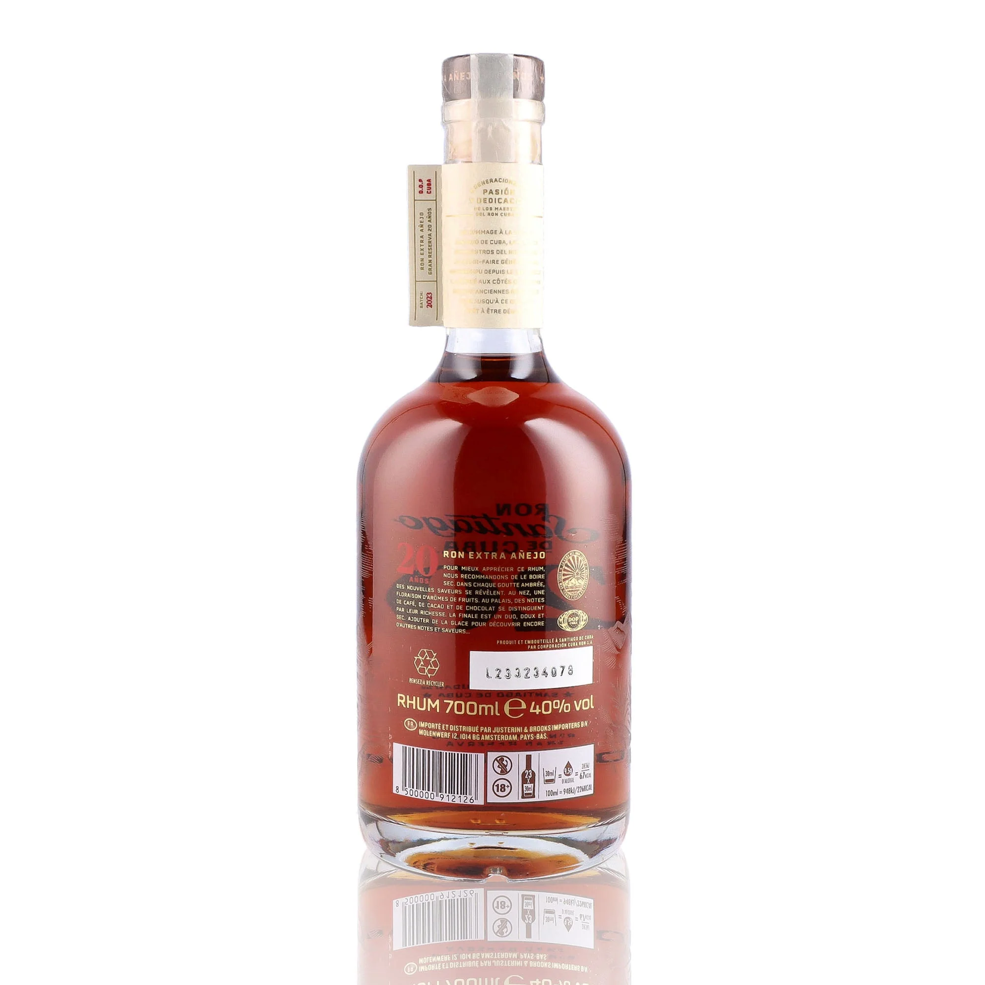 SANTIAGO DE CUBA - Extra Anejo 20 ans - 40% - Image 2